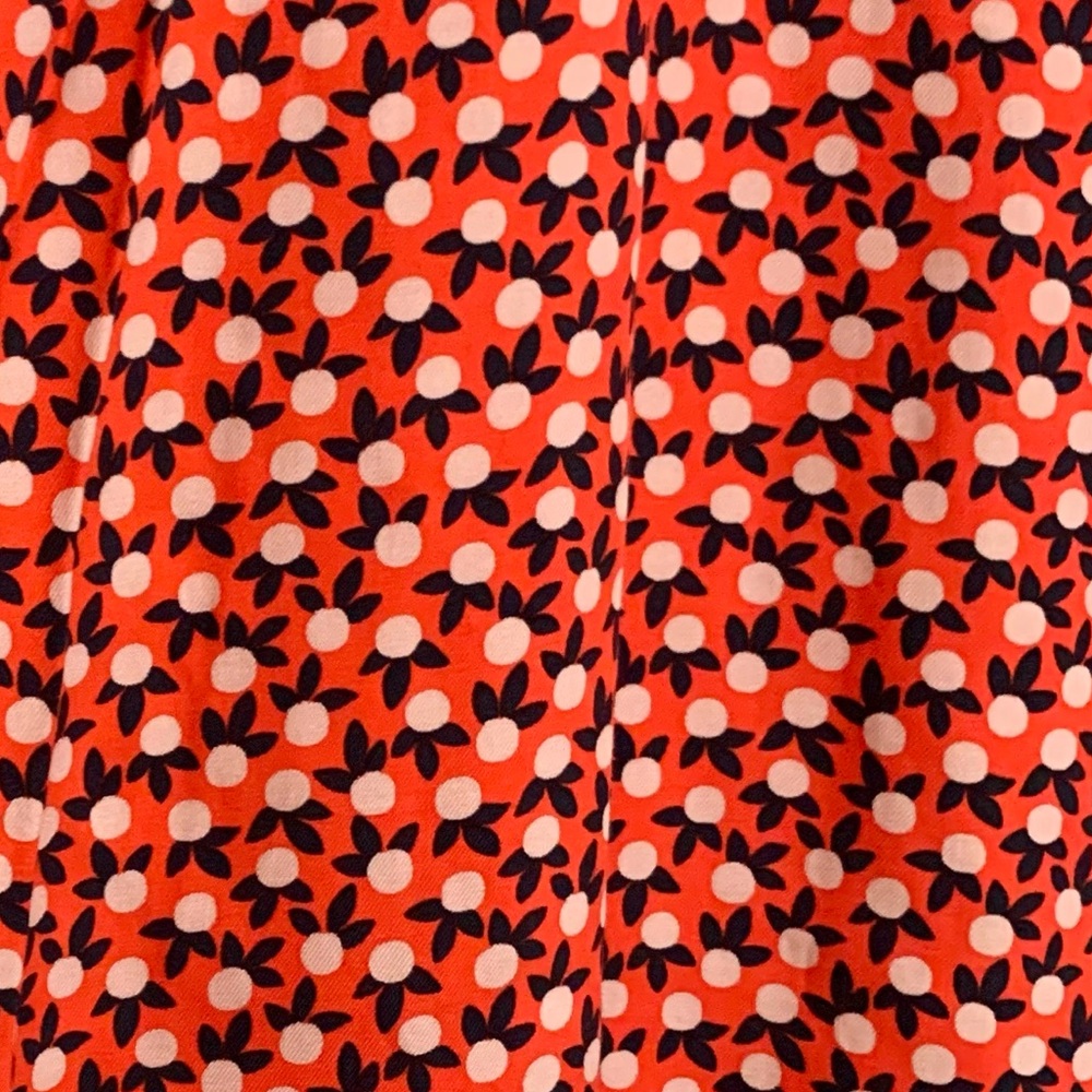 Boden Vanessa Dress Red 3/4 Sleeves Midi Length NWT Relaxed Fit Ditsy Sz 8 - Picture 6 of 16